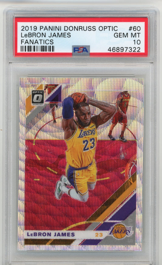2019 Panini Donruss Optic LeBron James #60 - PSA 10 Fantatics Lakers