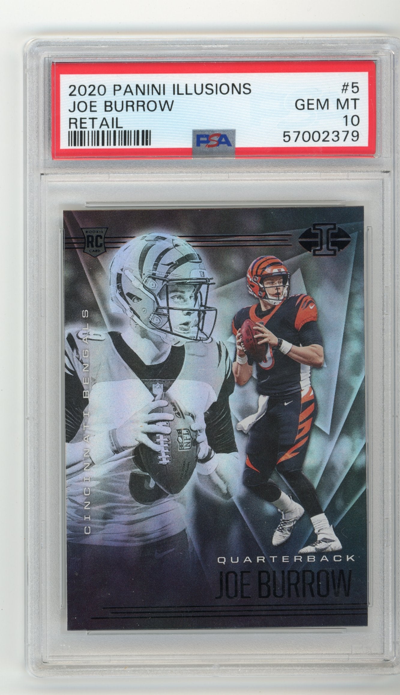2020 Panini Illusions Joe Burrow RC #5 - PSA 10 Bengals