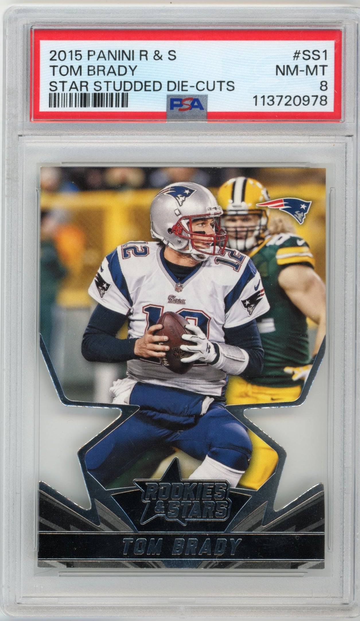 2015 Panini Rookies & Stars Tom Brady Star Studded #SS1 - PSA 8 Patriots