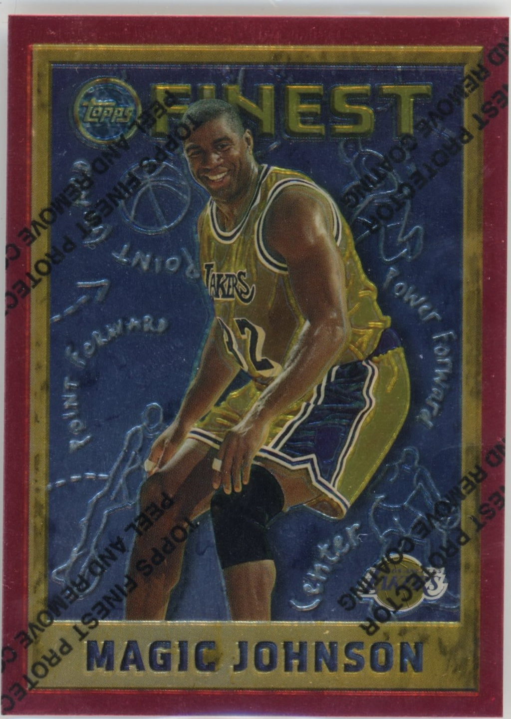 1996 Topps Finest Magic Johnson #252 - Red Lakers