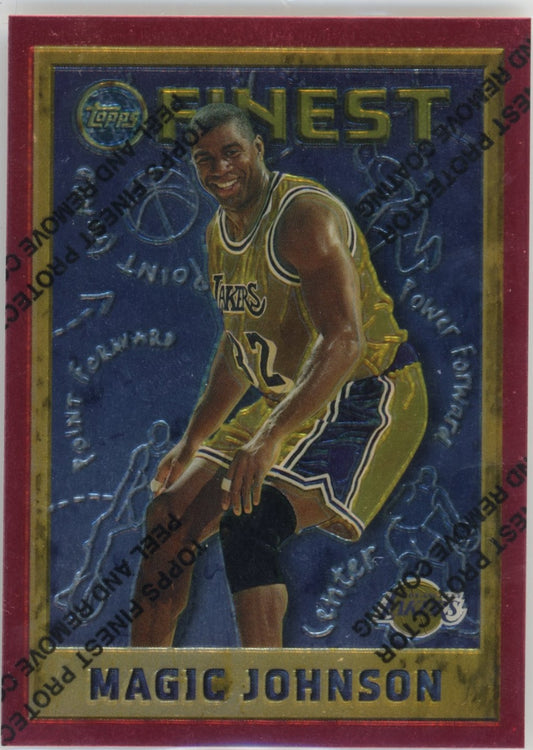 1996 Topps Finest Magic Johnson #252 - Red Lakers