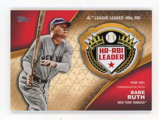 2023 Topps Babe Ruth #CA-BR - Crowning Achievements Commemorative Patch Yankees