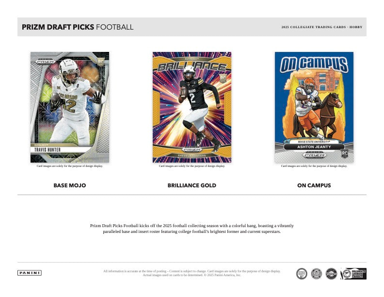 PRESALE - 2025 Prizm Draft Picks Collegiate Football Hobby Box