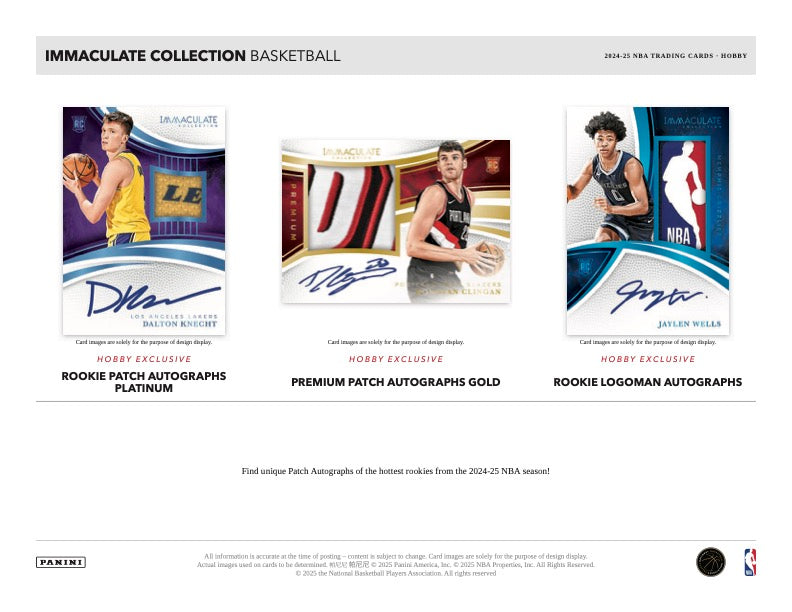 2024/25 Panini Immaculate Basketball Hobby Box