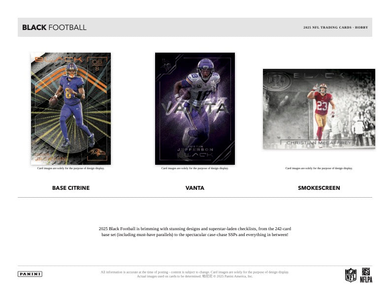 PRESALE - 2025 Panini Black Football Hobby Box