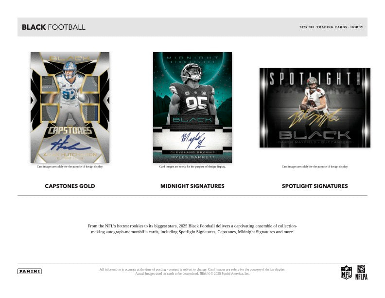 PRESALE - 2025 Panini Black Football Hobby Box