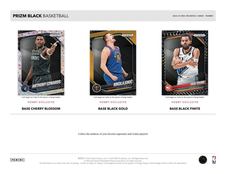 PRESALE - 2024/25 Panini Prizm Black Basketball Hobby Box