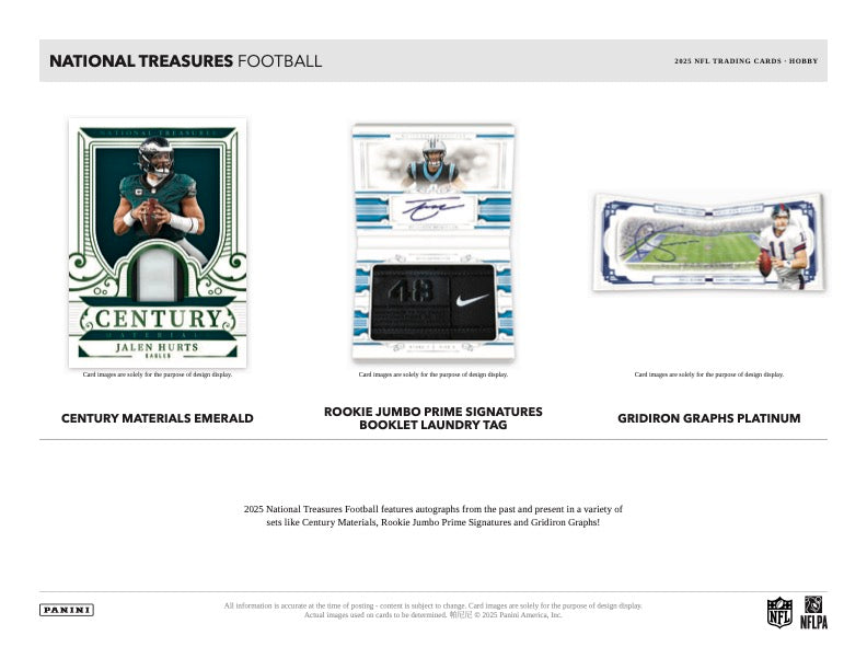 PRESALE - 2025 Panini National Treasures Football Hobby Box
