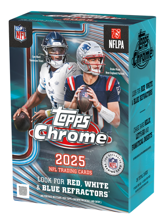 2025 Topps Chrome Football Blaster Box