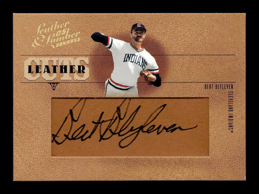 2005 Donruss Leather & Lumber Bert Blyleven #LC-3 Leather Cuts #/128 Cleveland Indians