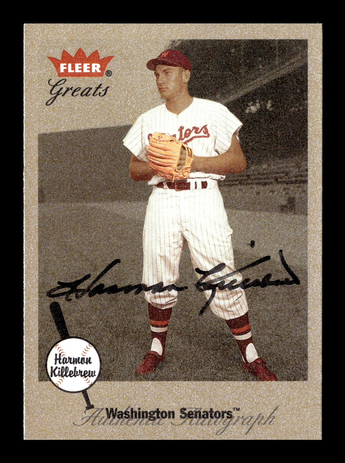 2002 Fleer Greats of the Game Harmon Killebrew #NNO Autographs Washington Senators