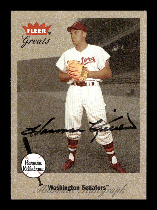 2002 Fleer Greats of the Game Harmon Killebrew #NNO Autographs Washington Senators