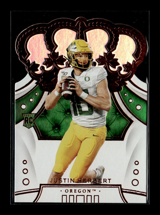 2020 Panini Chronicles Justin Herbert #CR-3 Crown Royale Los Angeles Chargers