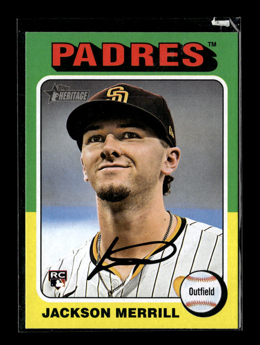 2024 Topps Heritage Jackson Merrill #689 San Diego Padres