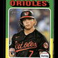 2024 Topps Heritage Jackson Holliday #692 Baltimore Orioles
