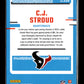 2023 Donruss C.J. Stroud #339 Houston Texans