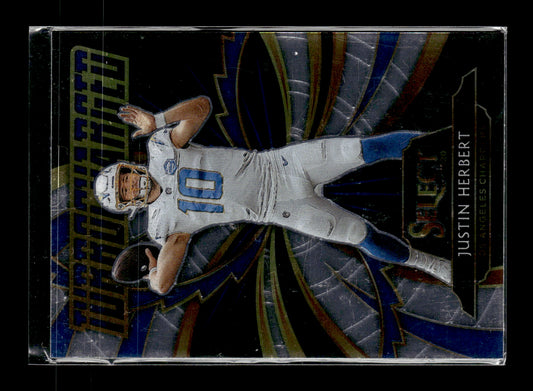 2020 Panini Select Justin Herbert #T24 Turbocharged Los Angeles Chargers
