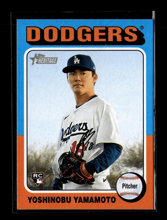 2024 Topps Heritage Yoshinobu Yamamoto #553 Los Angeles Dodgers