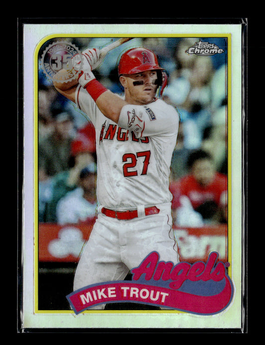 2024 Topps Chrome Mike Trout #89CB-1 1989 Topps Baseball 35th Anniversary SuperFractors #/1 Los Angeles Angels