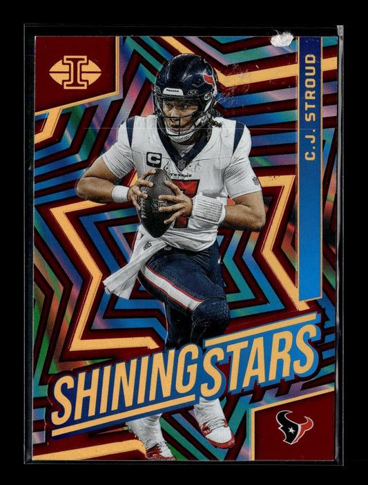 2024 Panini Illusions C.J. Stroud #15 Shining Stars Red #/99 Houston Texans