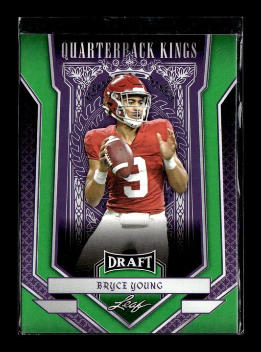 2023 Leaf Draft Bryce Young #89 Green Alabama Crimson Tide