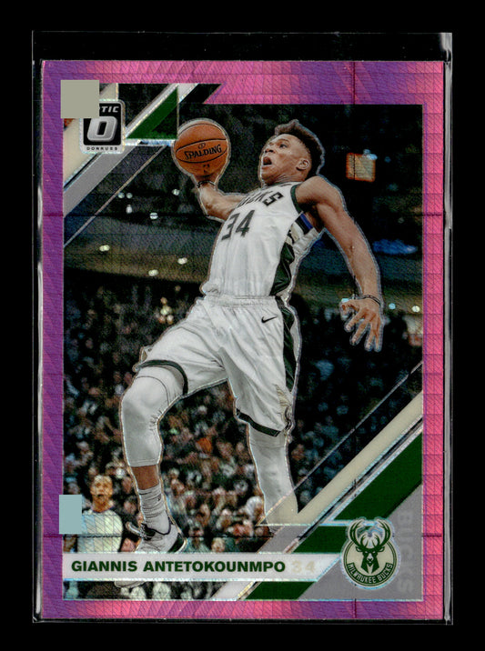 2019-20 Donruss Optic Giannis Antetokounmpo #81 Hyper Pink Milwaukee Bucks