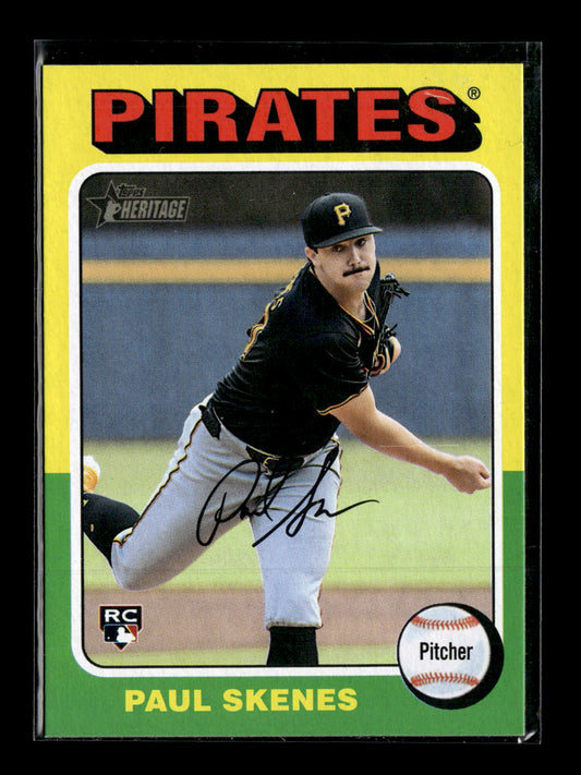 2024 Topps Heritage Paul Skenes #594 Pittsburgh Pirates