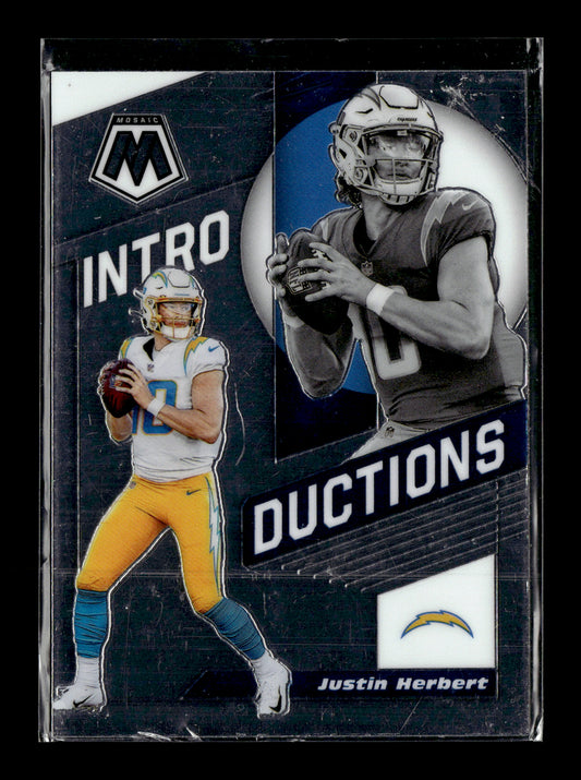 2020 Panini Mosaic Justin Herbert #I3 Introductions Los Angeles Chargers