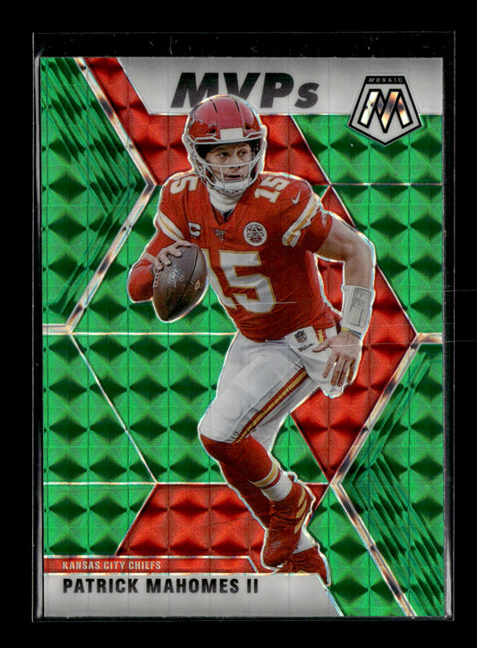2020 Panini Mosaic Patrick Mahomes II #297 Prizm Green Kansas City Chiefs