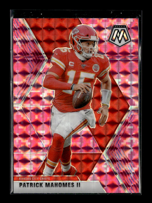 2020 Panini Mosaic Patrick Mahomes II #1 Prizm Camo Pink Kansas City Chiefs