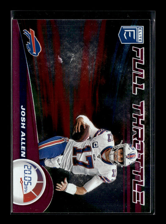 2020 Donruss Elite Josh Allen #5 Full Throttle Green Buffalo Bills