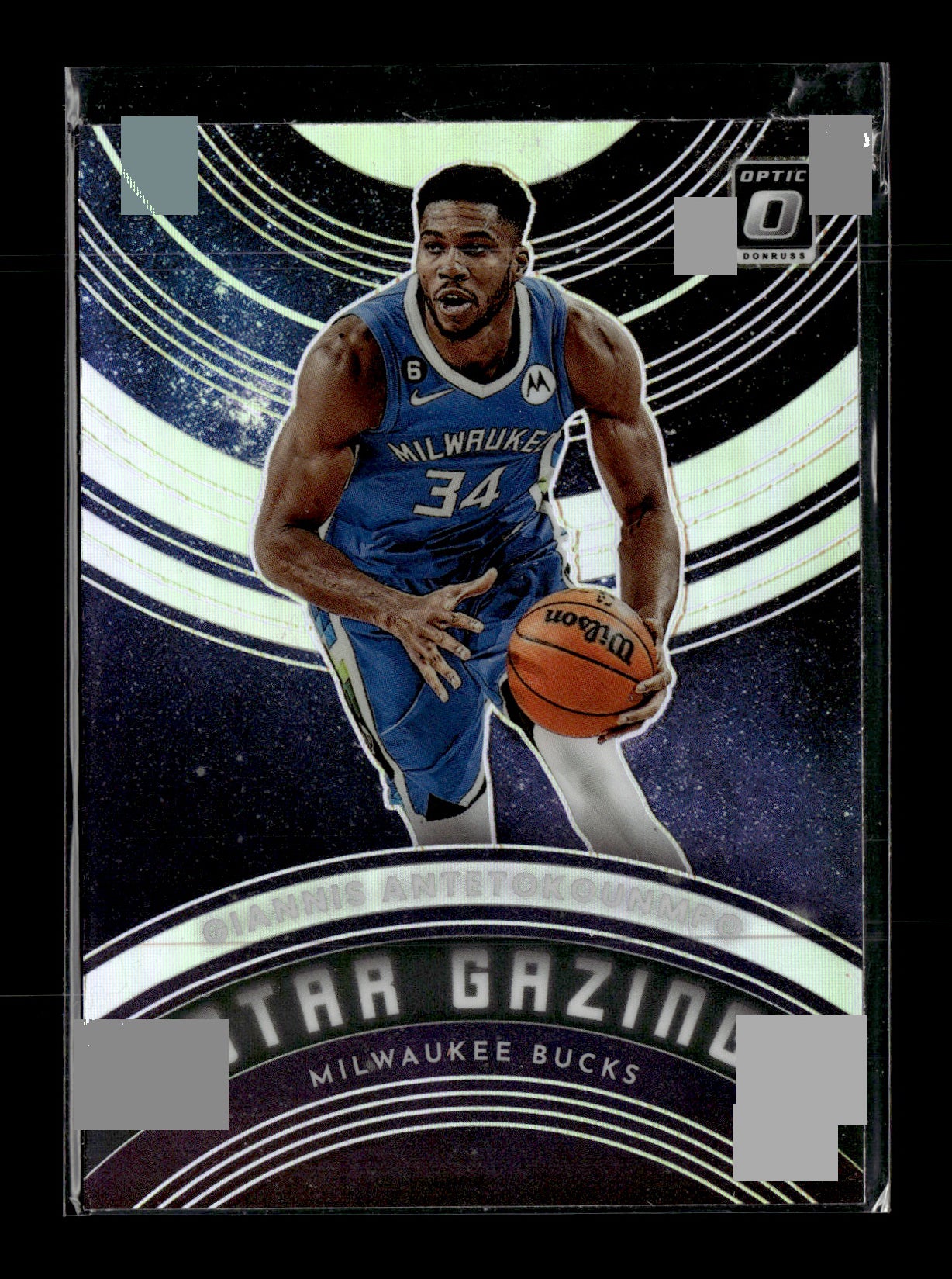 2022-23 Donruss Optic Giannis Antetokounmpo #1 Star Gazing Holo Fast Break