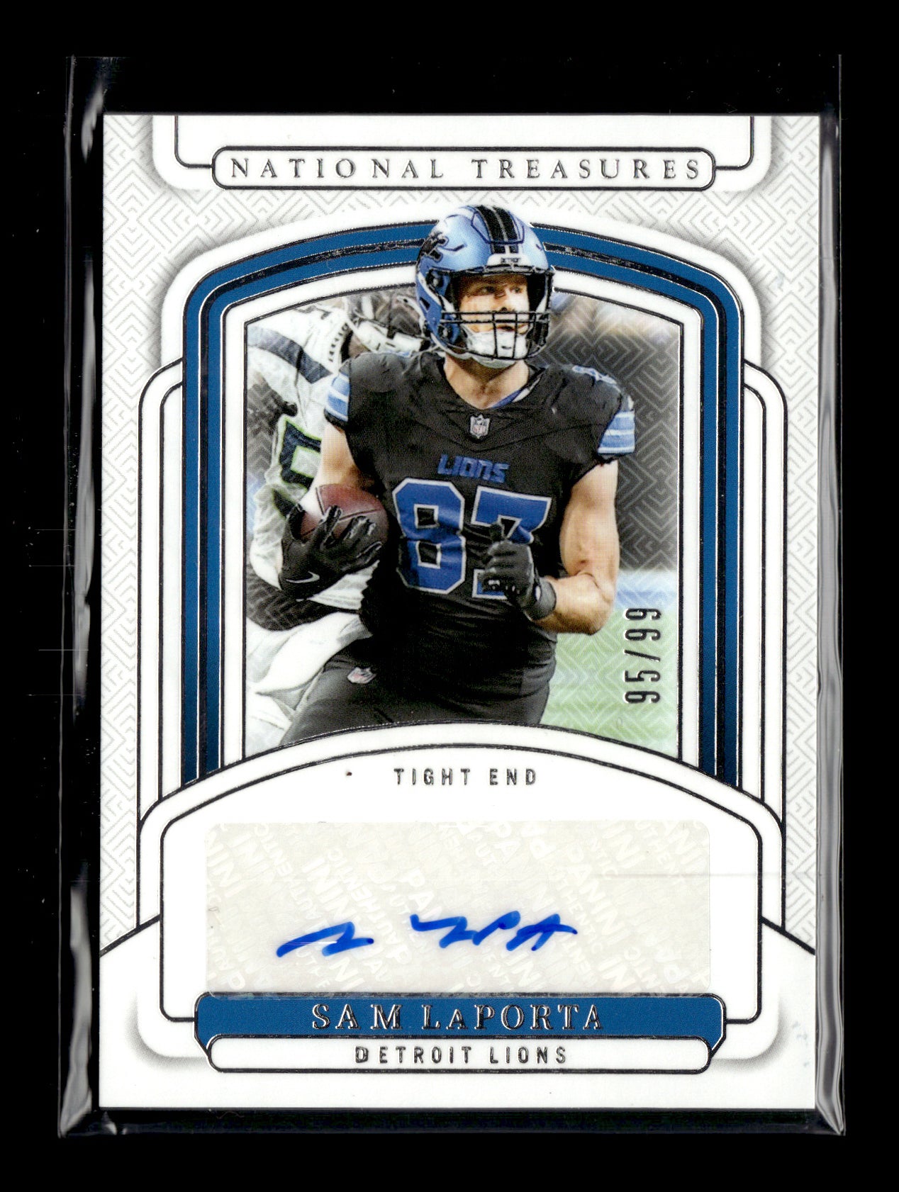 2024 Panini National Treasures Sam LaPorta #SIGS-SLA Signatures #/99 Detroit Lions