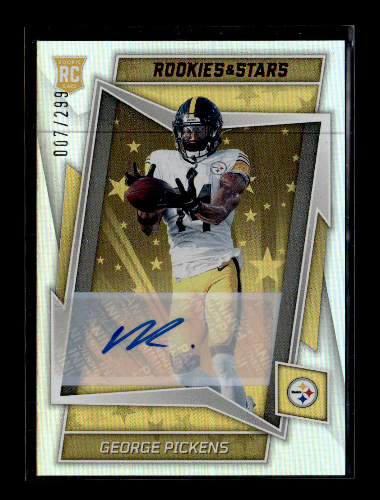 2022 Panini Rookies & Stars George Pickens #118 Rookies Signatures #/299 Pittsburgh Steelers