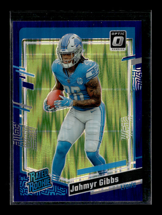 2023 Donruss Optic Jahmyr Gibbs #236 Purple Shock Detroit Lions