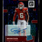 2022 Donruss Optic Bryan Cook #272 Rated Rookies Autographs Purple Stars #/10 Kansas City Chiefs