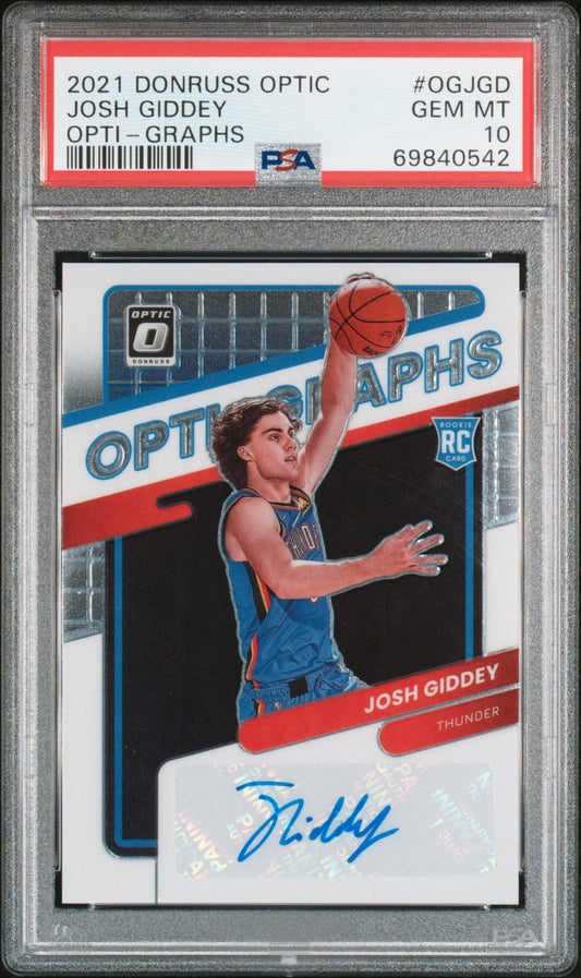 2021 Panini Donruss Optic Opti-Graphs Josh Giddey #OGJGD Opti-Graphs PSA 10