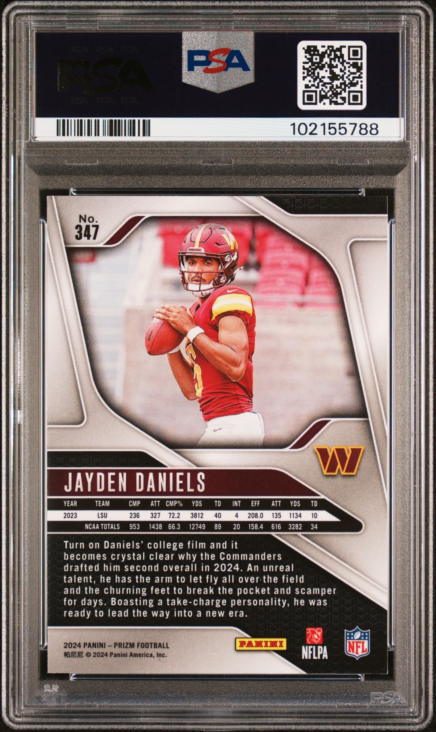 2024 Panini Prizm Jayden Daniels #347 PSA 9
