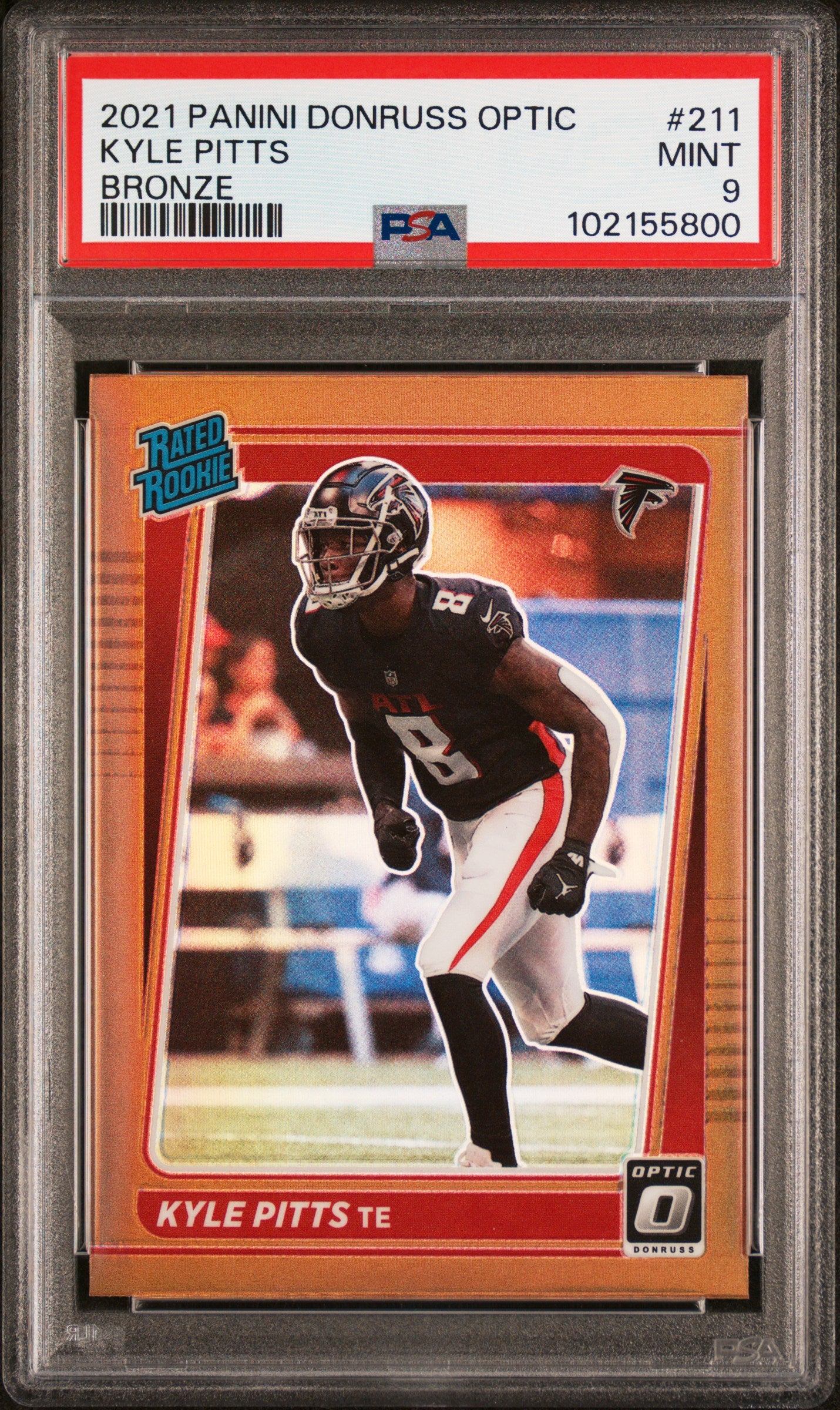 2021 Panini Donruss Optic Kyle Pitts #211 Bronze PSA 9