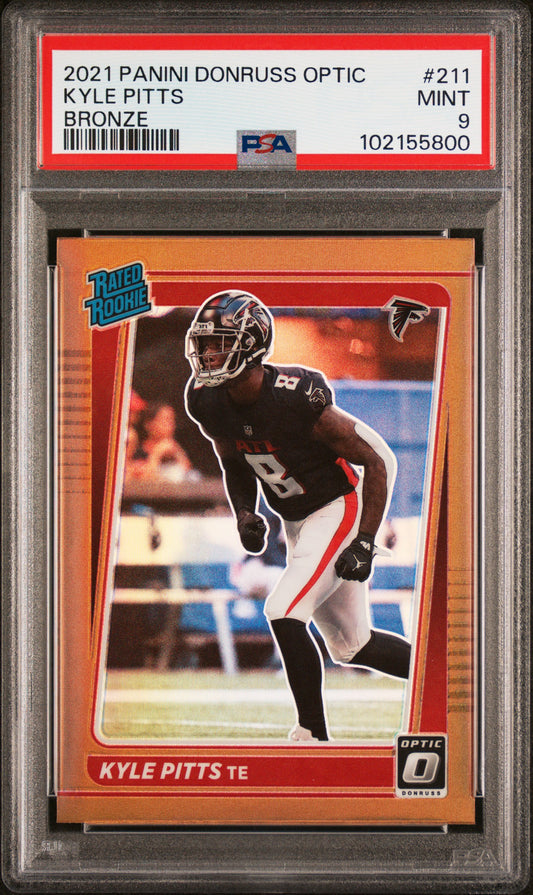 2021 Panini Donruss Optic Kyle Pitts #211 Bronze PSA 9