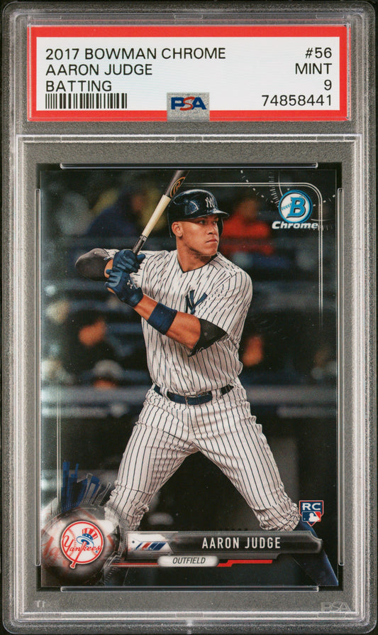 2017 Bowman Chrome Aaron Judge #56 Batting PSA 9