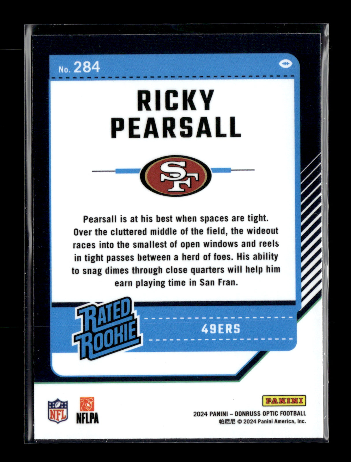 2024 Donruss Optic Ricky Pearsall #284 San Francisco 49ers