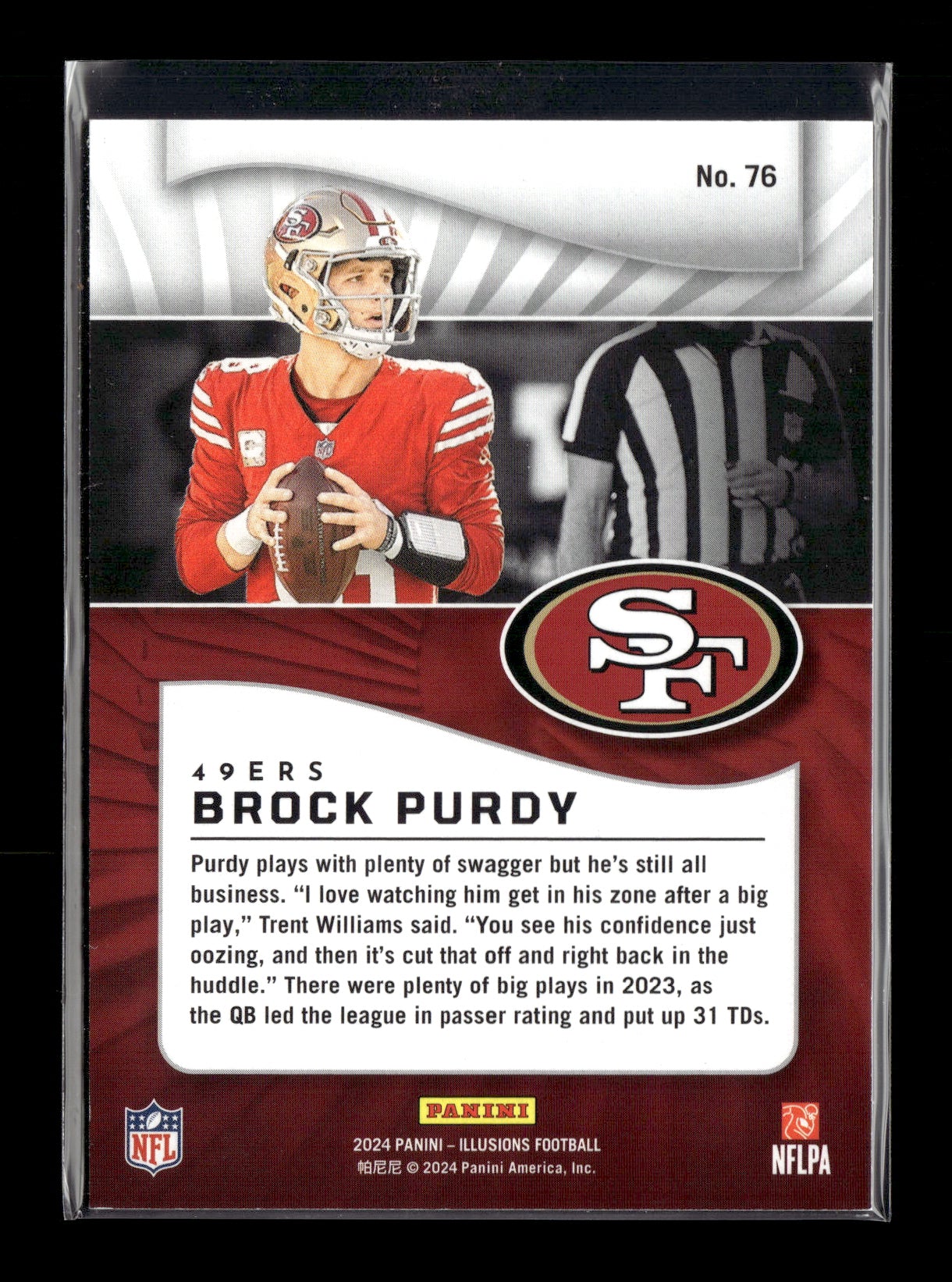 2024 Panini Illusions Brock Purdy #76 San Francisco 49ers