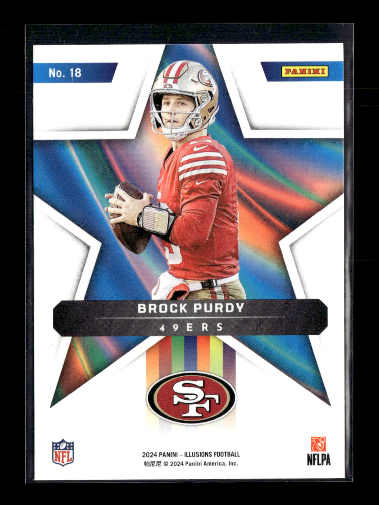 2024 Panini Illusions Brock Purdy #18 Shining Stars San Francisco 49ers