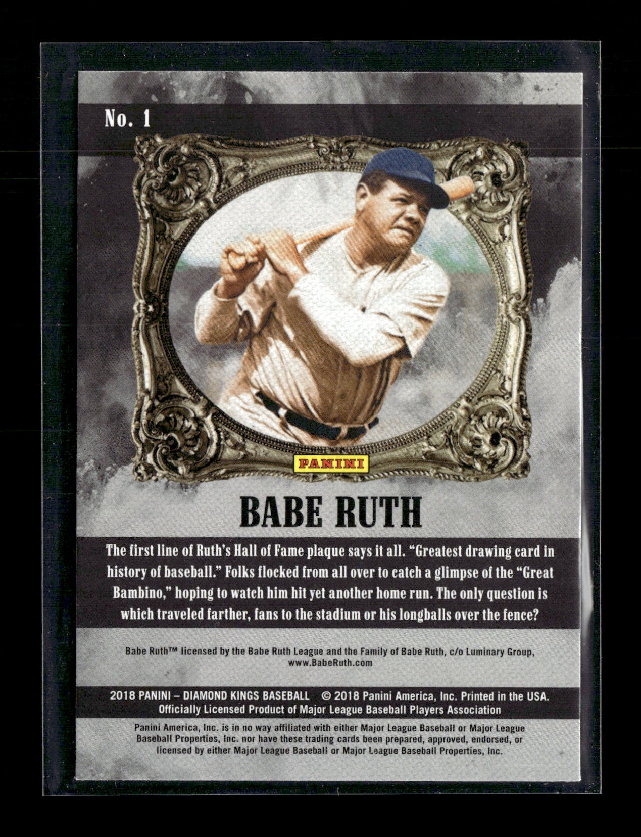 2018 Panini Diamond Kings Babe Ruth #1 Artist's Proof Red New York Yankees