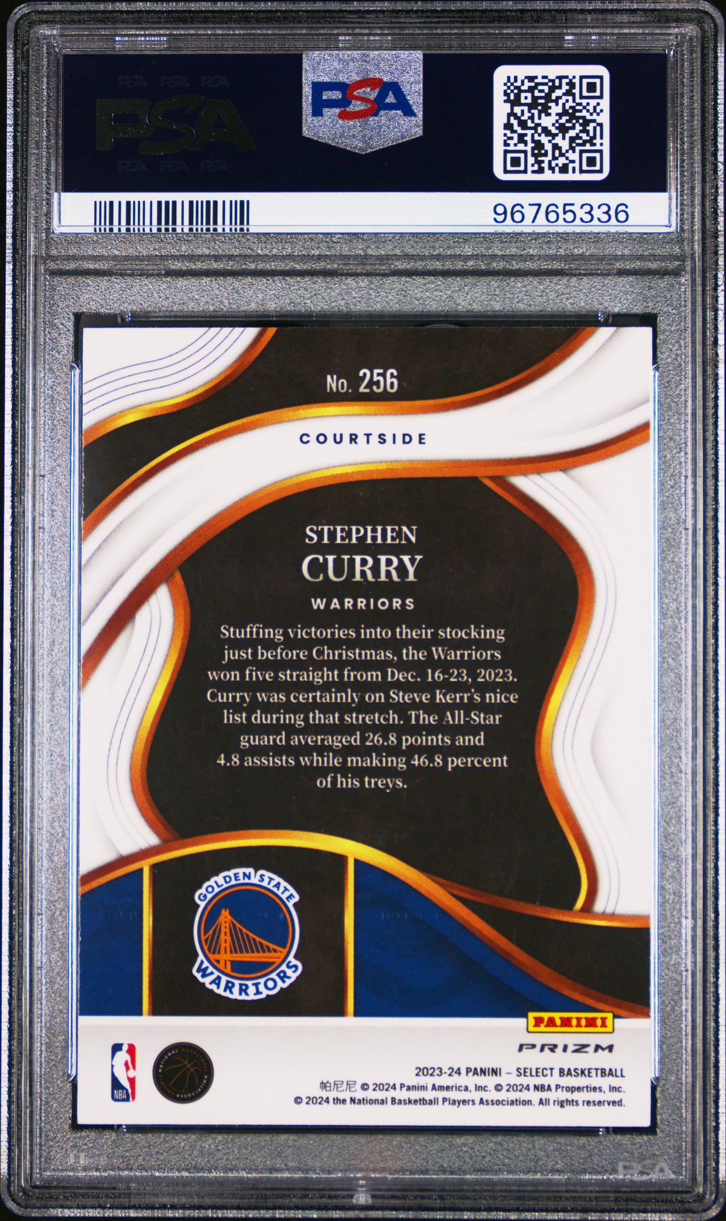 2023 Panini Select Stephen Curry #256 Green Shock PSA 10 Golden State Warriors