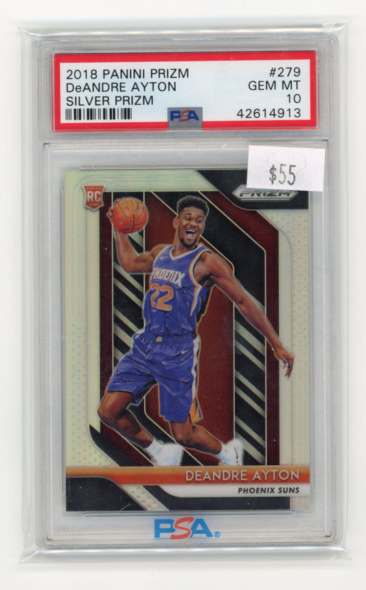 2018 Panini Prizm Deandre Ayton #279 Silver Prizm PSA 10 Phoenix Suns