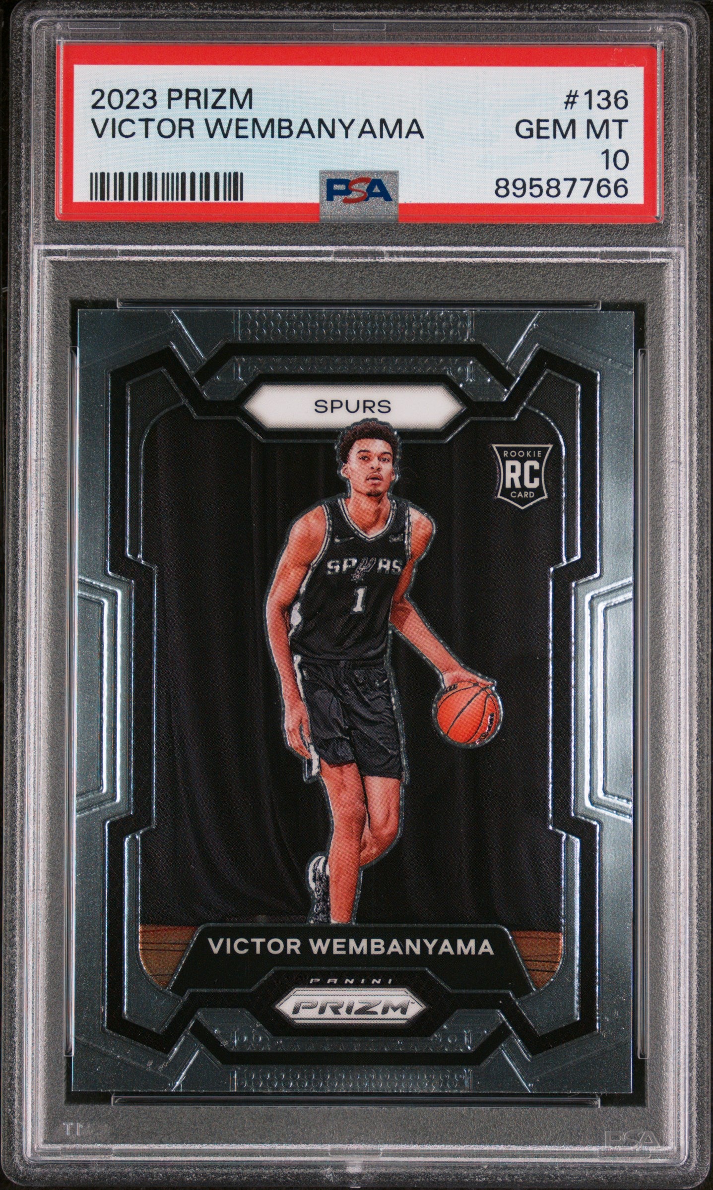 2023 Panini Prizm Victor Wembanyama #136 PSA 10 San Antonio Spurs