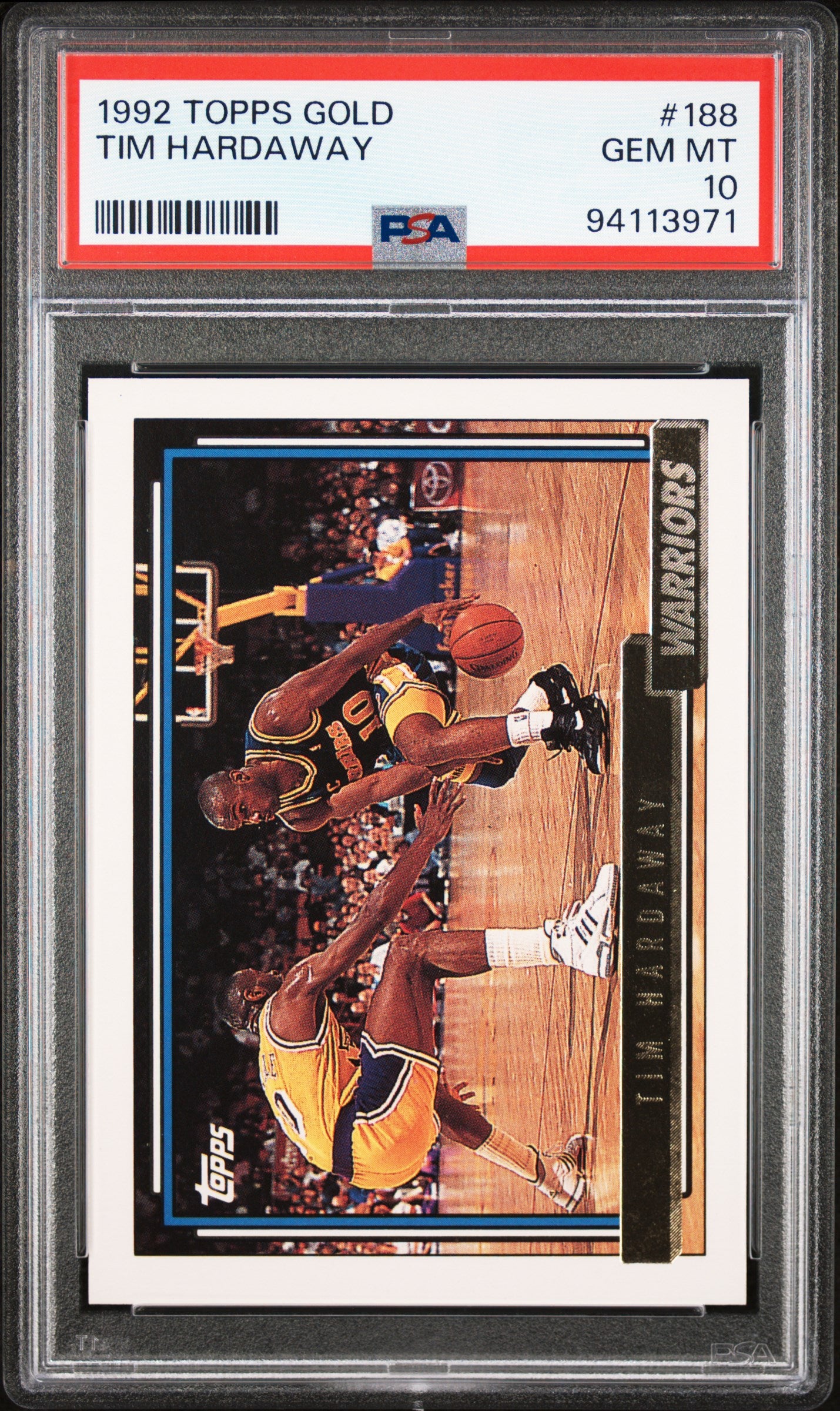 1992 Topps Gold Tim Hardaway #188 PSA 10 Golden State Warriors
