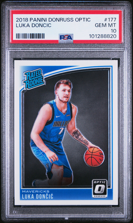 2018 Panini Donruss Optic Luka Doncic #177 PSA 10 Dallas Mavericks